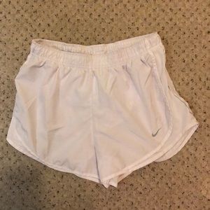 white nike shorts